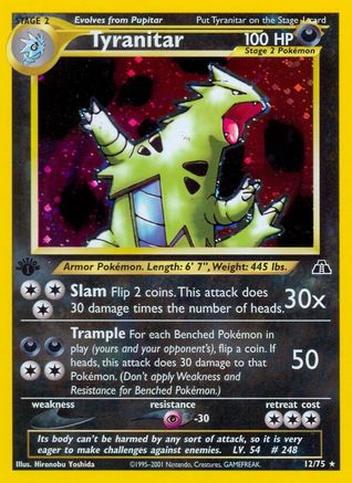 Tyranitar (12)/75  - 1st Edition Holofoil - Holo Rare