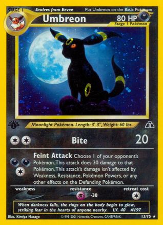 Umbreon (13)/75  - 1st Edition Holofoil - Holo Rare