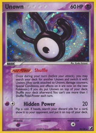 Unown (W)  - Holofoil - Holo Rare