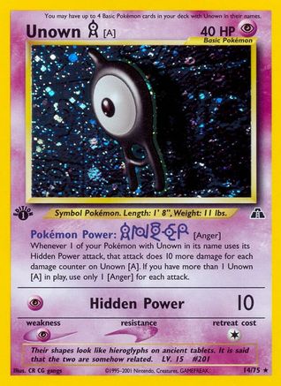 Unown [A] (14/75) [Neo Discovery 1ère édition] 