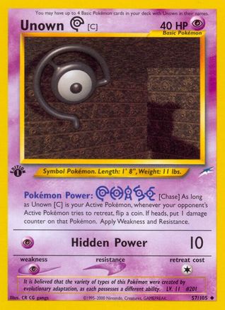 Unown [C]/105  - 1st Edition - Uncommon