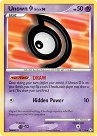 Unown D (68/130) [Diamant et perle : ensemble de base] 