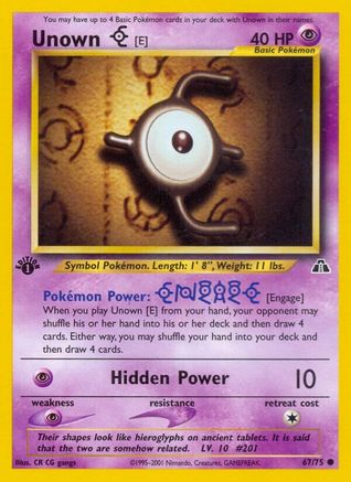 Unown [E] (67/75) [Neo Discovery 1ère édition] 