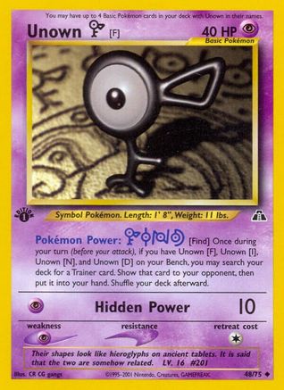Unown [F] (48/75) [Neo Discovery 1ère édition] 