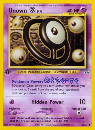 Unown [O] (69/75) [Neo Discovery 1ère édition] 