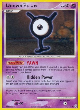 Unown (Y)  - Uncommon
