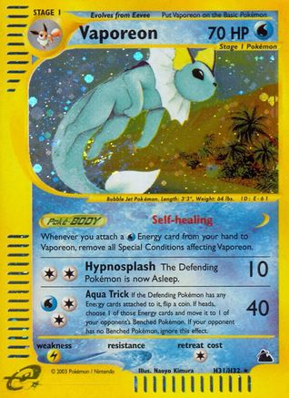 Vaporeon (H31)  - Holofoil - Holo Rare