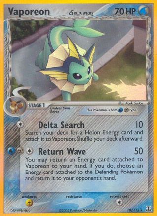 Vaporeon (Delta Species)  - Holofoil - Holo Rare