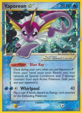 Vaporeon Star  - Holofoil - Ultra Rare
