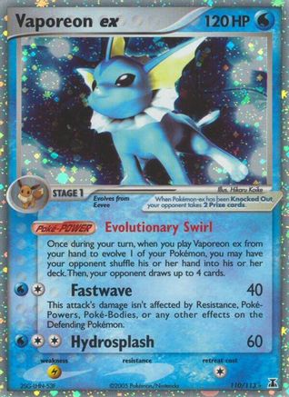 Vaporeon ex  - Holofoil - Ultra Rare