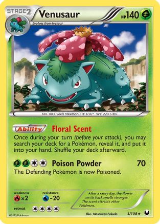 Venusaur 003/108  - Holofoil - Holo Rare