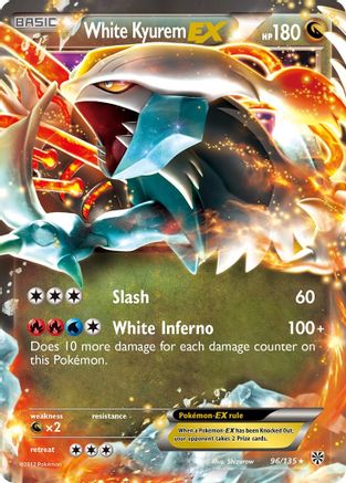 Kyurem EX blanc (96/135) [Noir et blanc : Tempête Plasma] 