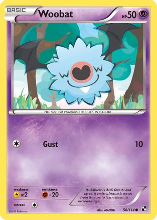 Woobat (50/114) [Noir et blanc : ensemble de base] 