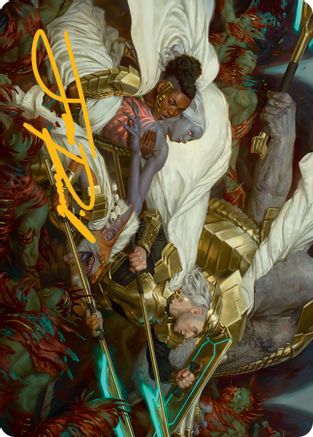 Storm the Seedcore Art Card (signature estampillée or) [March of the Machine Art Series] 
