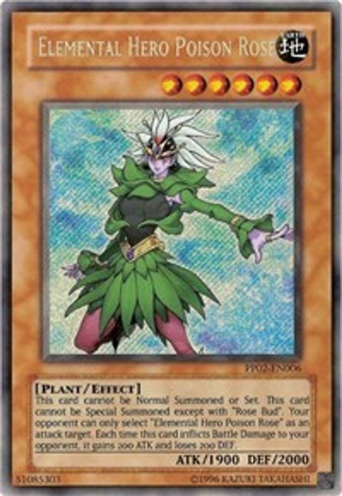 Elemental Hero Poison Rose (PP02-EN006) - Secret Rare