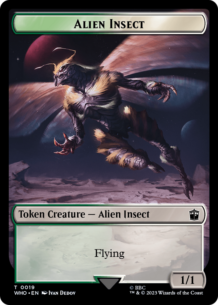 Alien Angel // Jeton double face d’insecte extraterrestre [Doctor Who Tokens] 