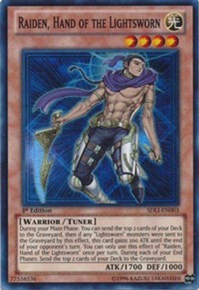 Raiden, Hand of the Lightsworn (SDLI-EN003) - Super Rare