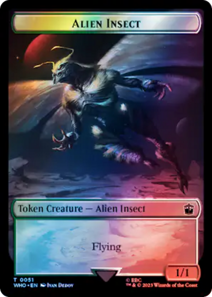 Alien // Jeton double face d'insecte extraterrestre (Surge Foil) [Doctor Who Tokens] 