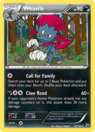 Weavile 052  - Rare