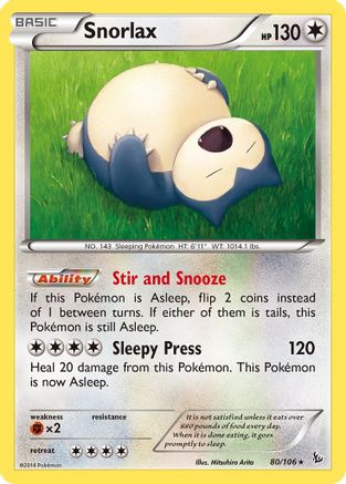 Snorlax 80/106 - XY  Flashfire