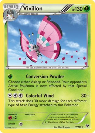 Vivillon (Meadow [Pink])  - Holofoil - Holo Rare