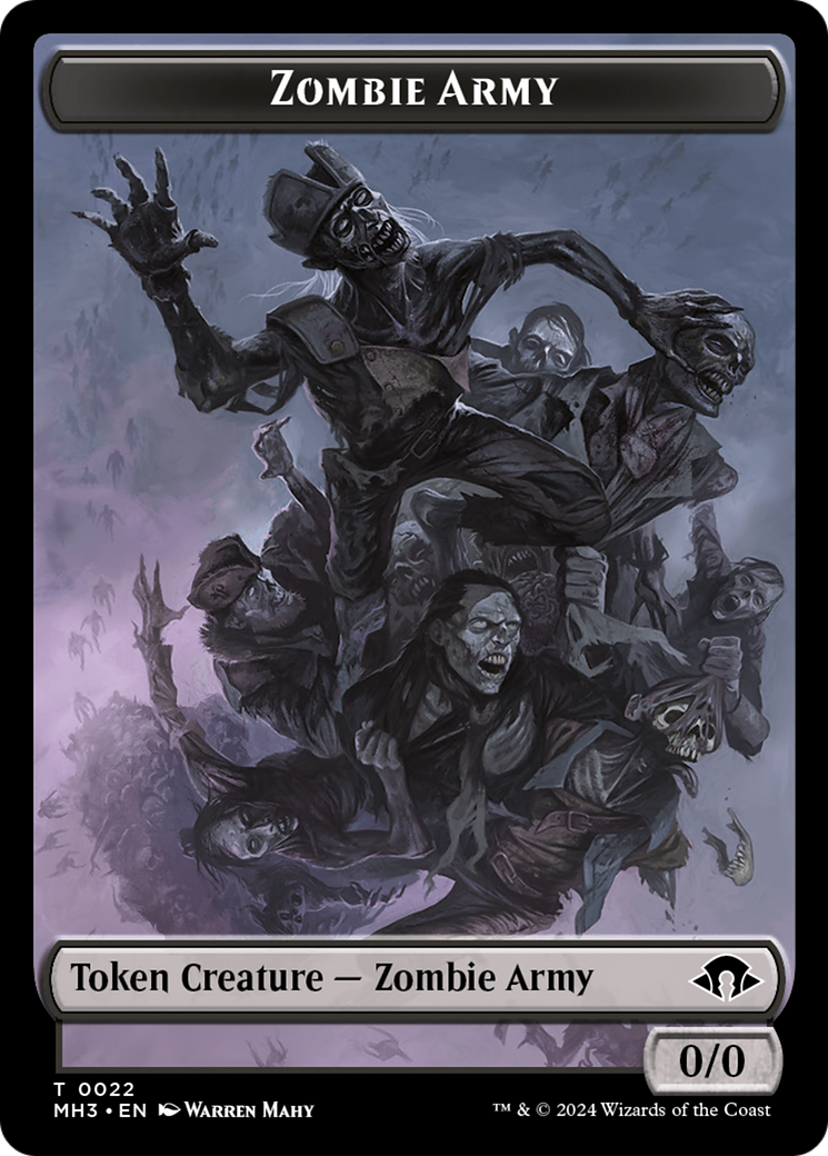 Germe Phyrexian // Jeton double face de l'armée zombie [Modern Horizons 3 Tokens] 