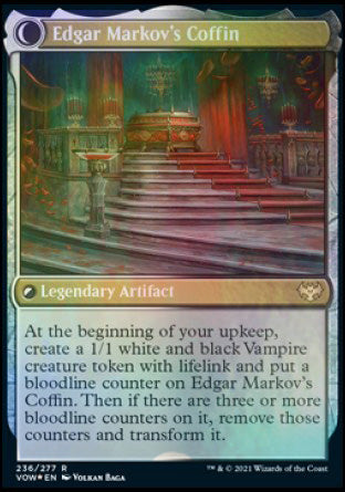 Edgar, Charmed Groom // Edgar Markov's Coffin (PRE-236S) - Innistrad: Crimson Vow Promos: (Double Faced Transform) Foil