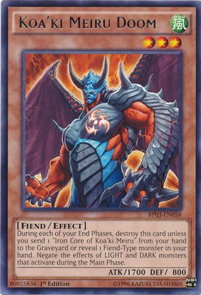 Koa'ki Meiru Doom (BP03-EN058) - Rare