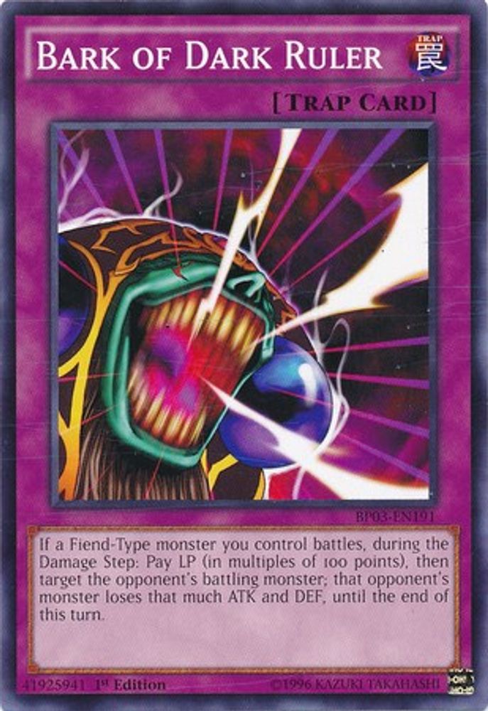 Bark of Dark Ruler (BP03-EN191) - Common