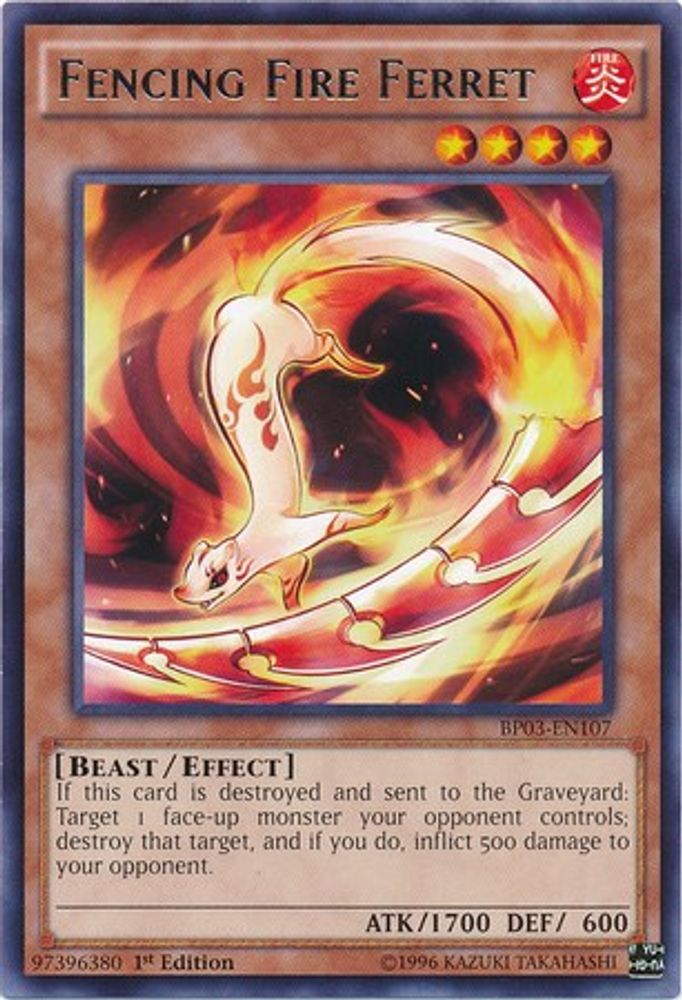 Fencing Fire Ferret (BP03-EN107) - Rare