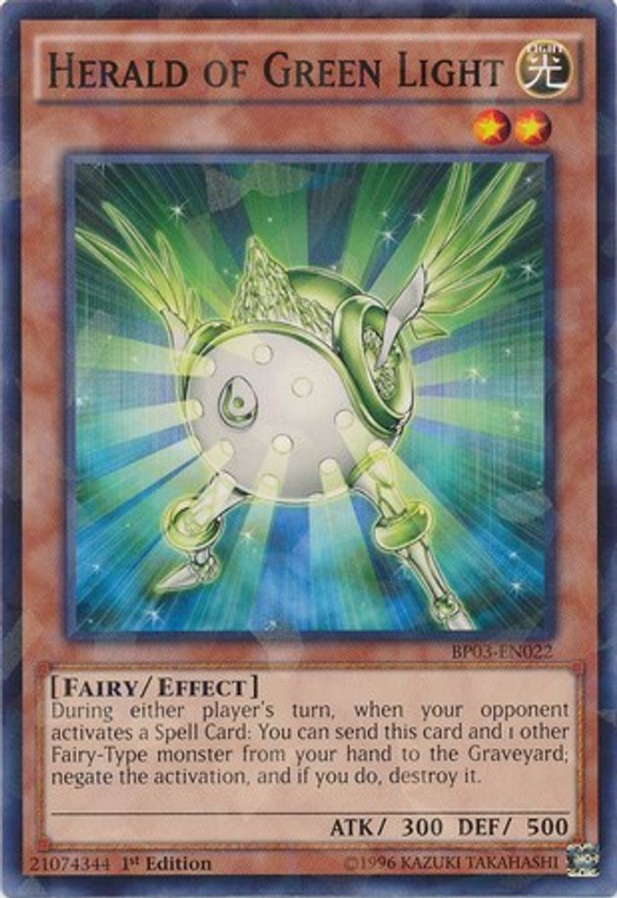Héraut de la lumière verte [BP03-EN022] Shatterfoil Rare 