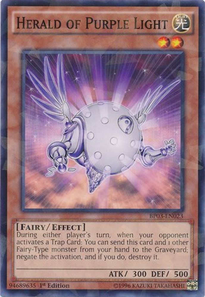 Herald of Purple Light (Shatterfoil) (BP03-EN023) - Shatterfoil Rare