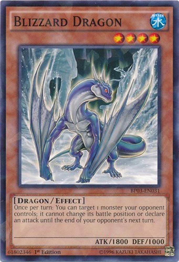 Blizzard Dragon (Shatterfoil) (BP03-EN031) - Shatterfoil Rare