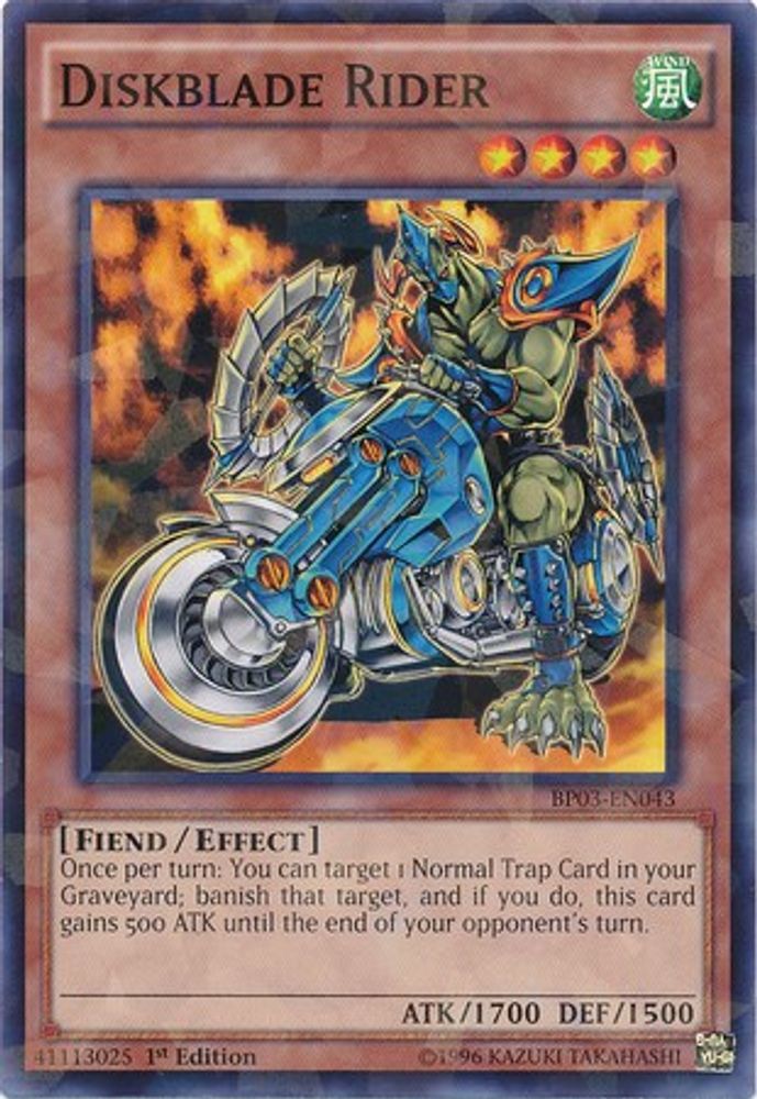 Diskblade Rider (Shatterfoil) (BP03-EN043) - Shatterfoil Rare