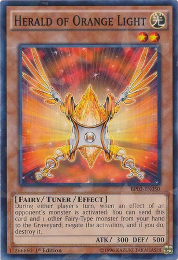 Héraut de la lumière orange [BP03-EN050] Shatterfoil Rare 