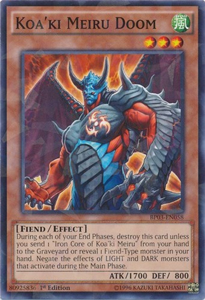 Koa'ki Meiru Doom (Shatterfoil) (BP03-EN058) - Shatterfoil Rare