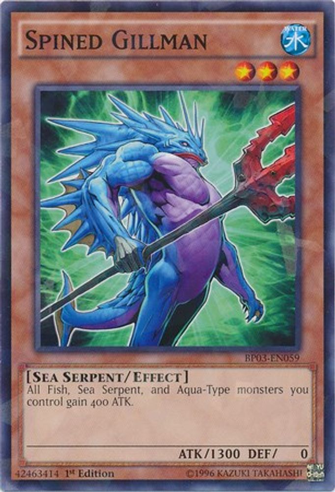 Spined Gillman (Shatterfoil) (BP03-EN059) - Shatterfoil Rare