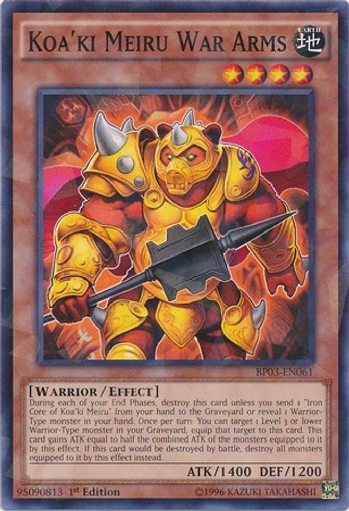Koa'ki Meiru War Arms (Shatterfoil) (BP03-EN061) - Shatterfoil Rare