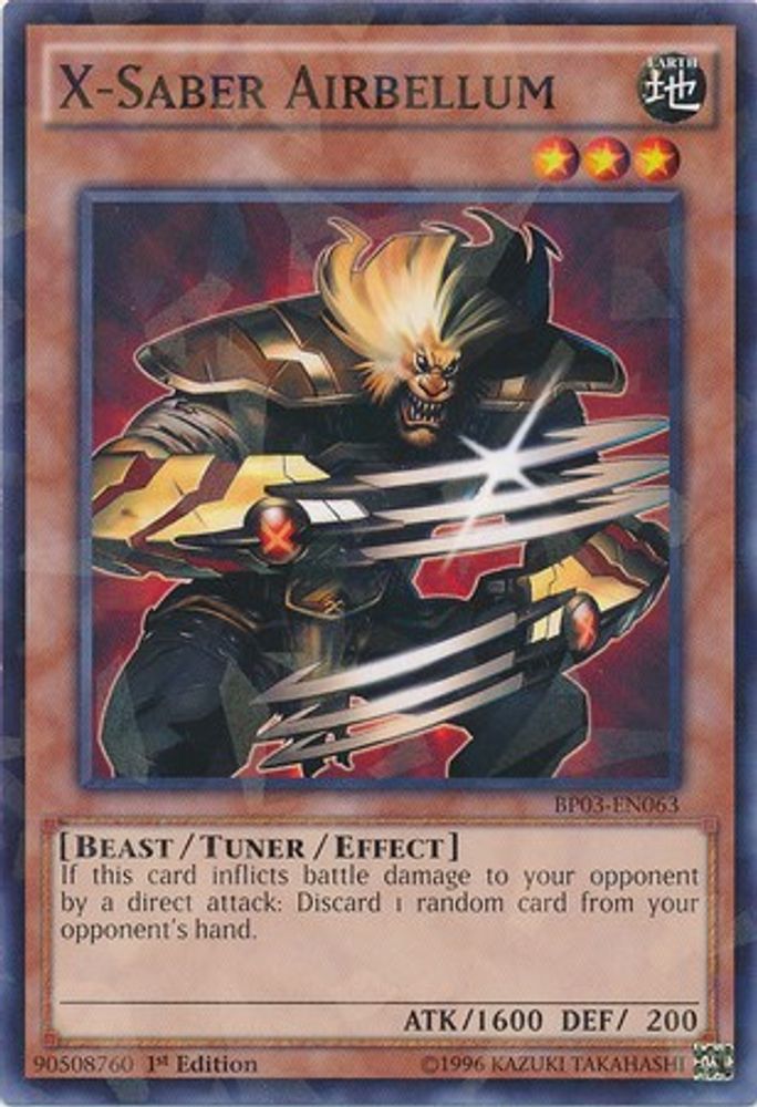 X-Saber Airbellum (Shatterfoil) (BP03-EN063) - Shatterfoil Rare