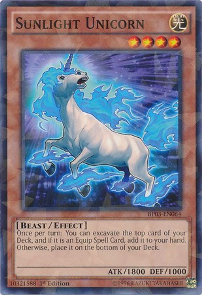 Sunlight Unicorn (Shatterfoil) (BP03-EN064) - Shatterfoil Rare