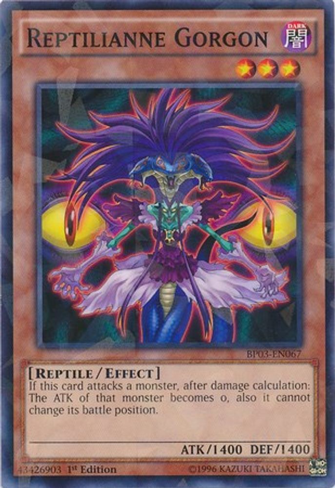 Reptilianne Gorgon (Shatterfoil) (BP03-EN067) - Shatterfoil Rare