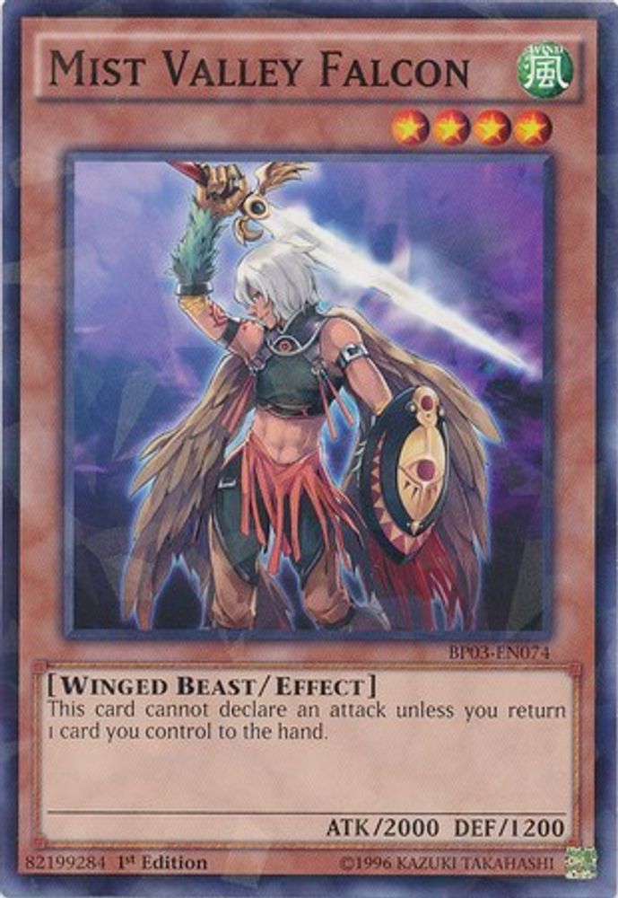 Mist Valley Falcon (Shatterfoil) (BP03-EN074) - Shatterfoil Rare
