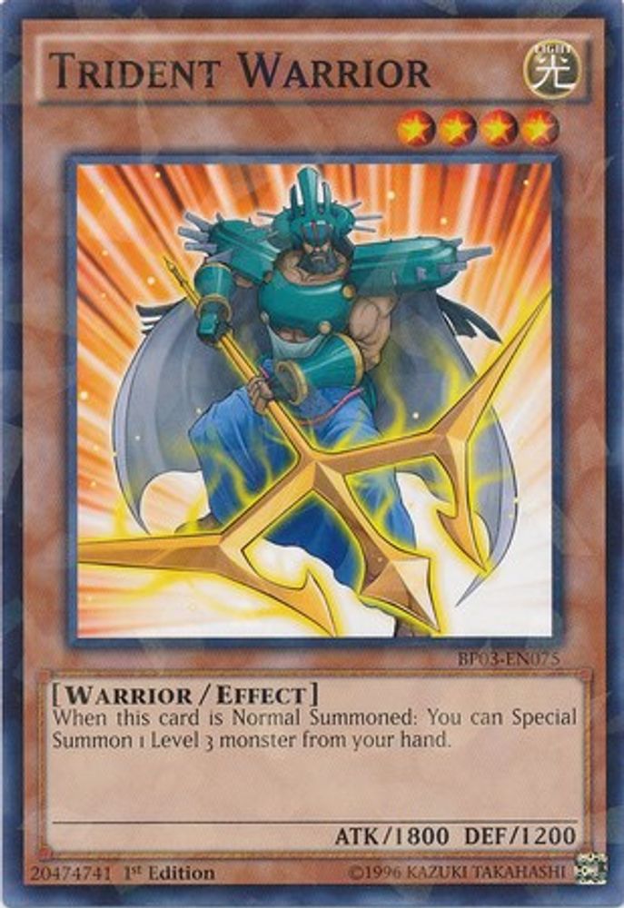Trident Warrior (Shatterfoil) (BP03-EN075) - Shatterfoil Rare