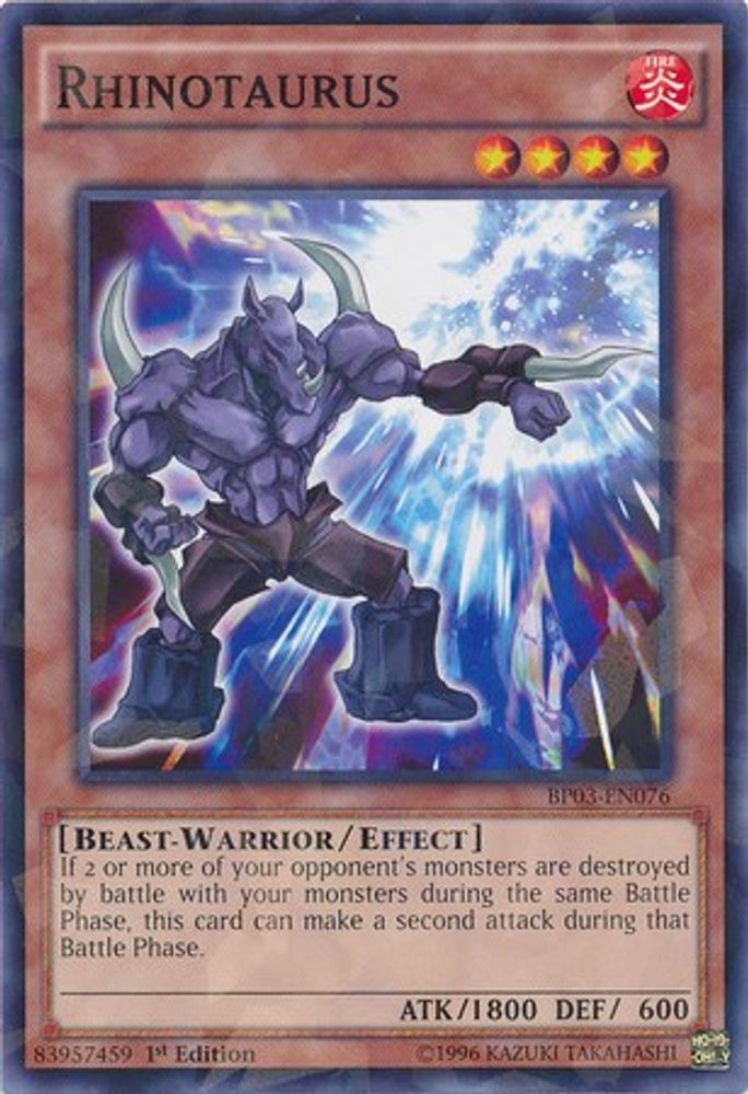 Rhinotaurus (Shatterfoil) (BP03-EN076) - Shatterfoil Rare