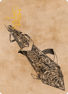 Carte d'art en cristal Stonespeaker (signature estampillée or) [Commander Legends : Battle for Baldur's Gate Art Series] 