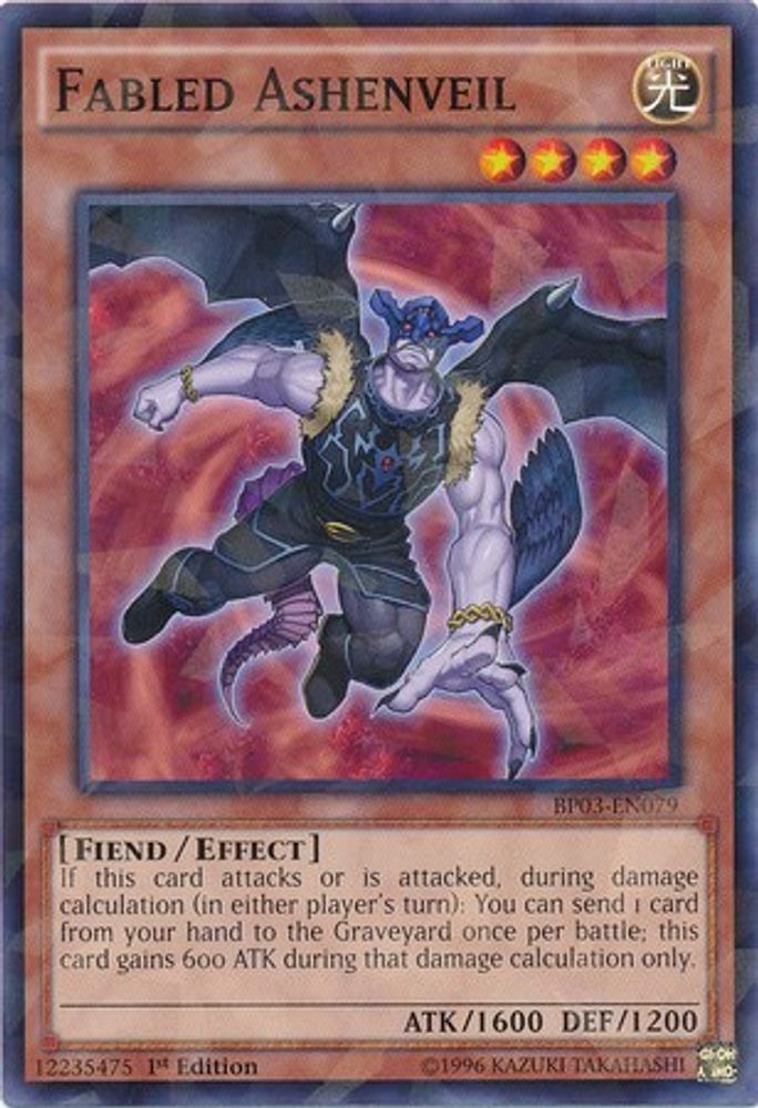 Fabled Ashenveil (Shatterfoil) (BP03-EN079) - Shatterfoil Rare