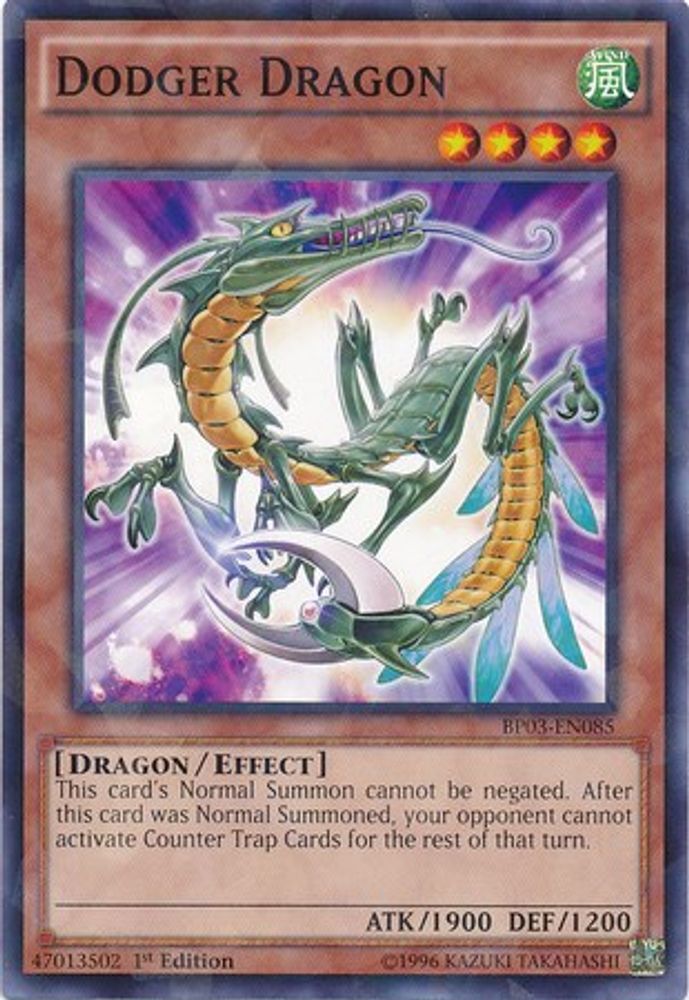 Dodger Dragon [BP03-EN085] Shatterfoil Rare 