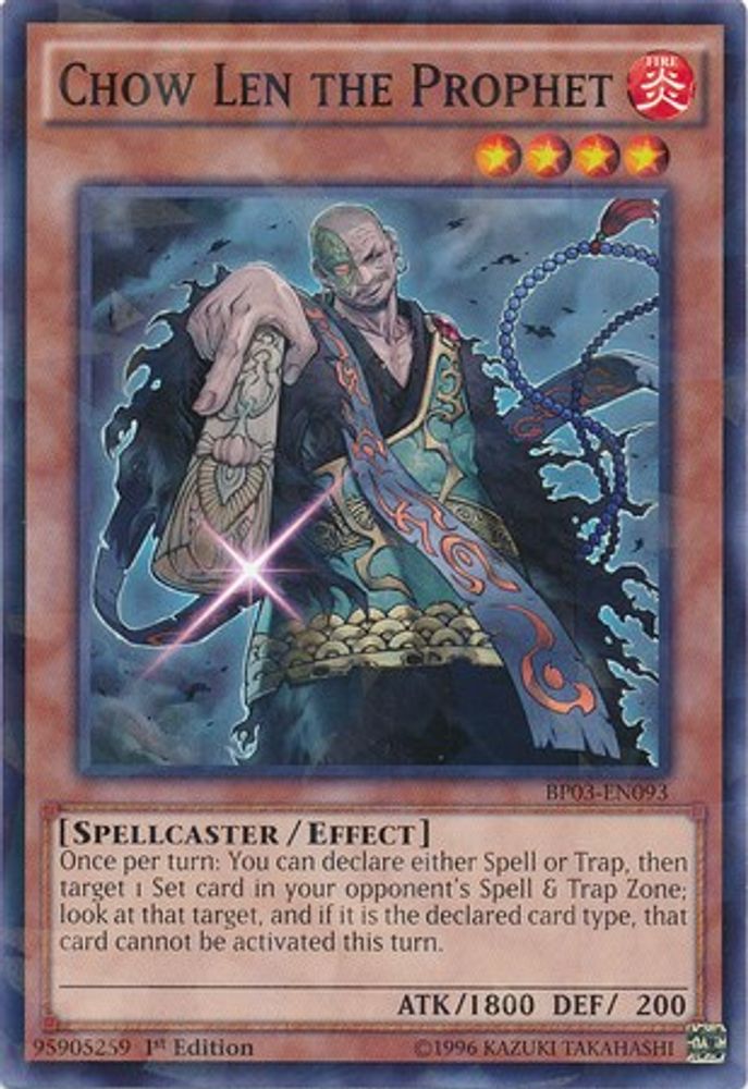 Chow Len the Prophet (Shatterfoil) (BP03-EN093) - Shatterfoil Rare