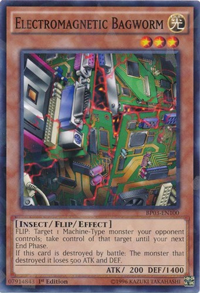 Electromagnetic Bagworm (Shatterfoil) (BP03-EN100) - Shatterfoil Rare