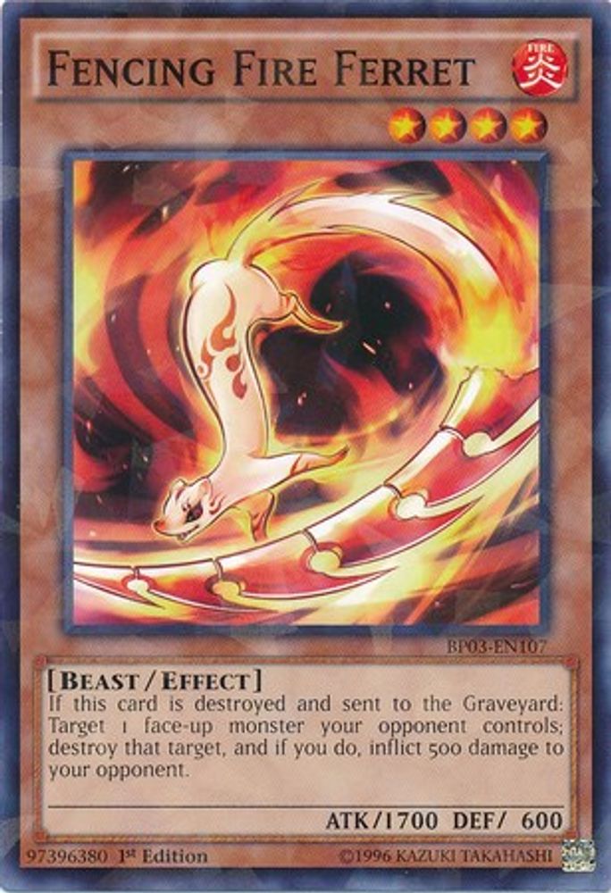 Fencing Fire Ferret (Shatterfoil) (BP03-EN107) - Shatterfoil Rare